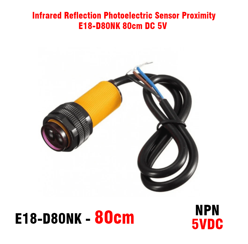 E18-D80NK (3 : 80cm) Infrared Reflection Photoelectric Proximity Sensor - DC 5V