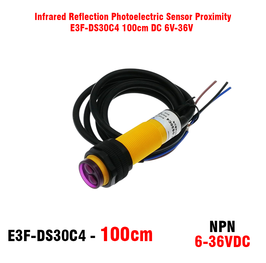 E3F-DS30C4 (15 : 100cm) Infrared Reflection Photoelectric Proximity Sensor - DC 6V-36V