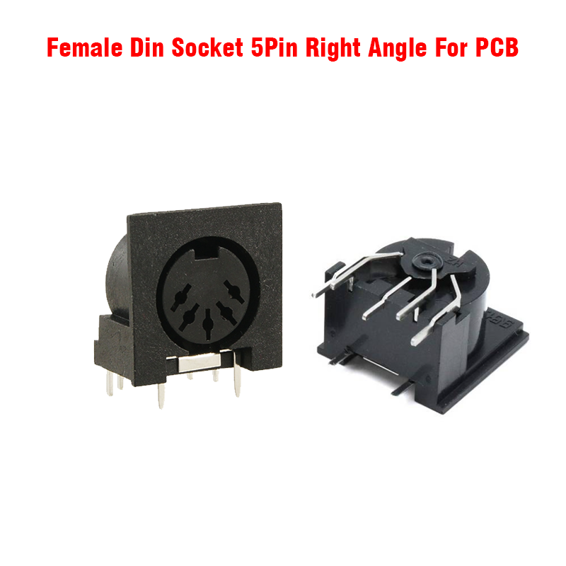 Female Din Socket 5Pin Right Angle For PCB