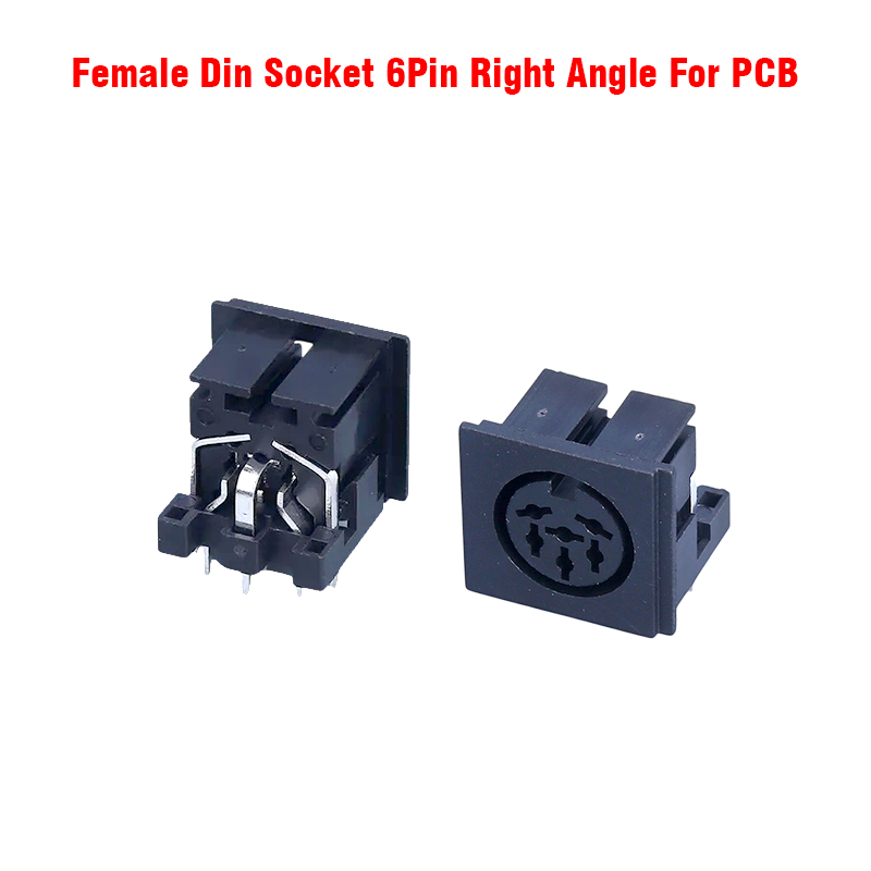 Female Din Socket 6Pin Right Angle For PCB