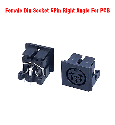 Female Din Socket 6Pin Right Angle For PCB