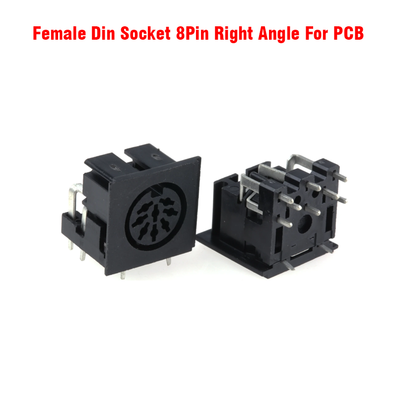 Female Din Socket 8Pin Right Angle For PCB