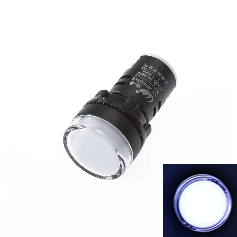 White AC LED Indicator Lamp 220V (AD22-22DS)