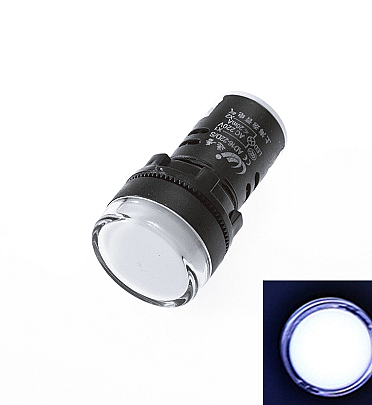 White AC LED Indicator Lamp 220V (AD22-22DS)