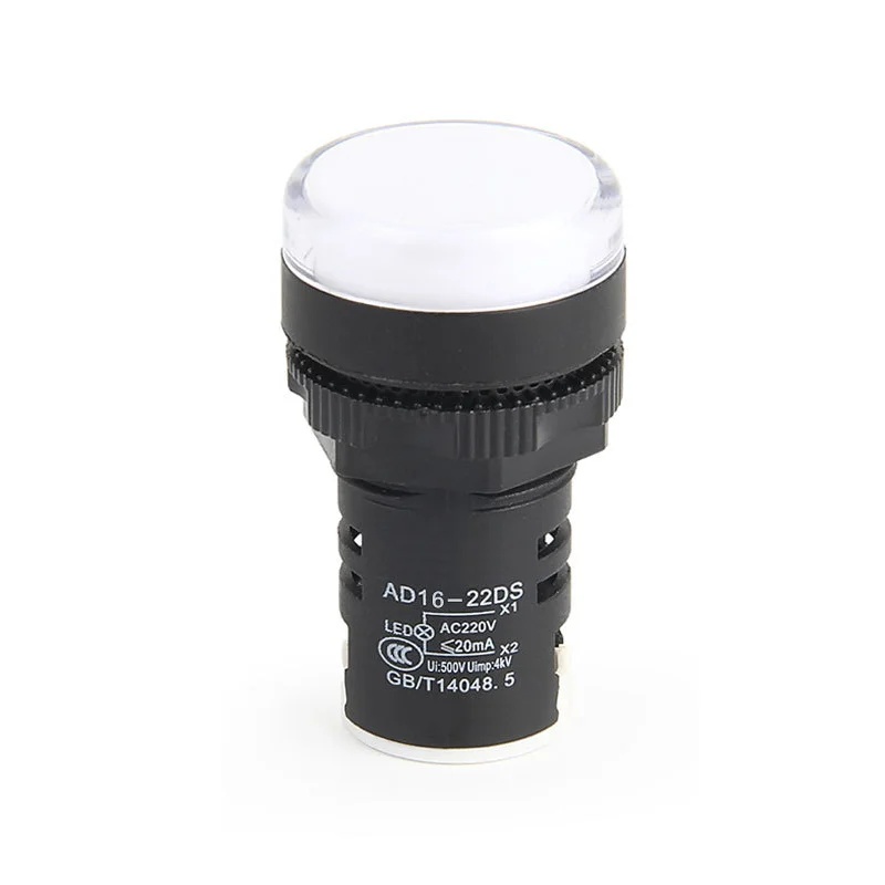 White AC LED Indicator Lamp 220V (AD22-22DS)