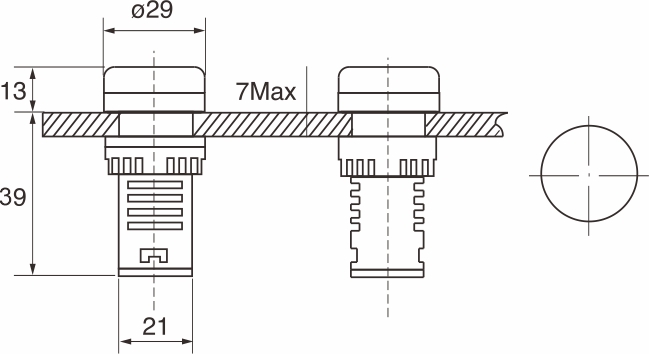 White AC LED Indicator Lamp 220V (AD22-22DS)