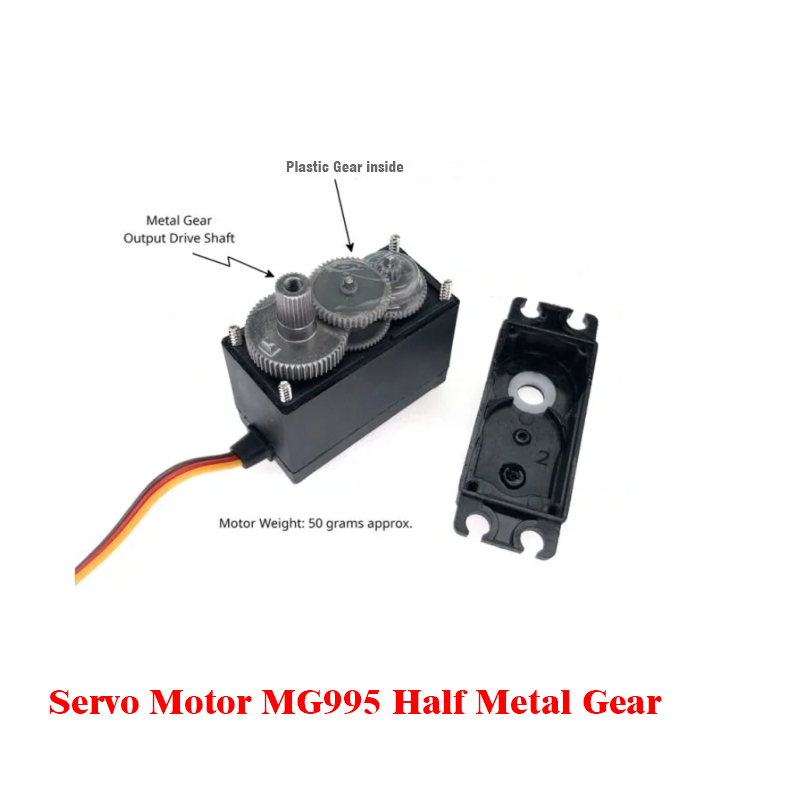 Servo Motor MG995 Half Metal Gear 180 Degree (With Accessories)