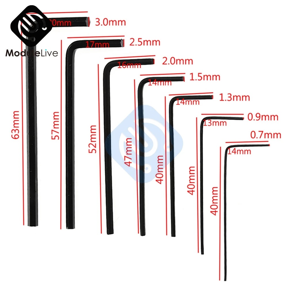 HEX Allen Key L Shape Short Arm 3mm
