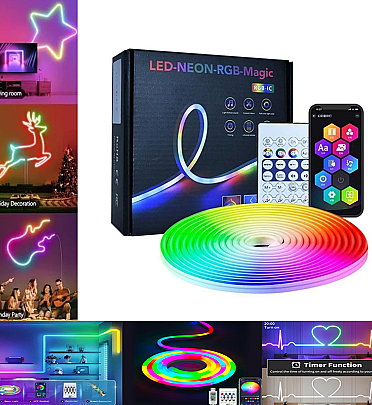 Smart Color Neon Flexible LED Strip Rope Light  (Soft Multi Color) 5VDC