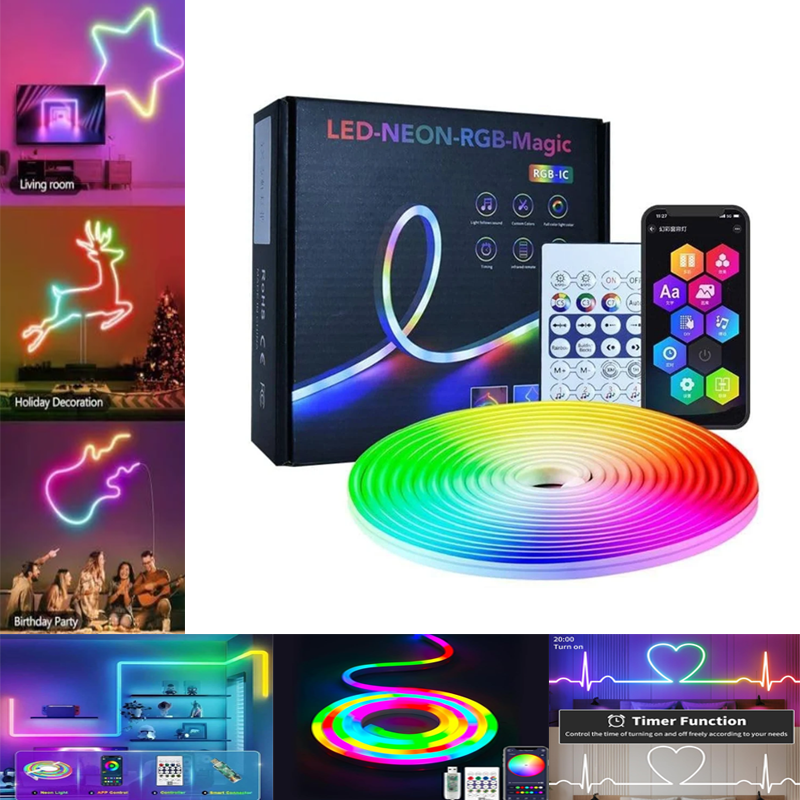 Smart Color Neon Flexible LED Strip Rope Light  (Soft Multi Color) 5VDC