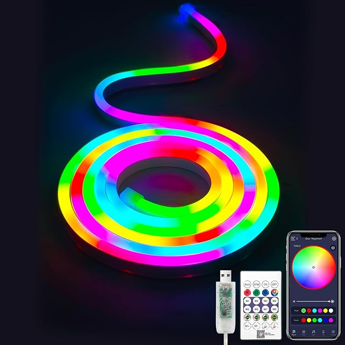 Smart Color Neon Flexible LED Strip Rope Light  (Soft Multi Color) 5VDC