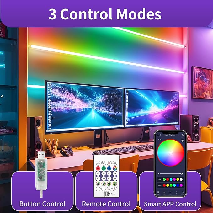 Smart Color Neon Flexible LED Strip Rope Light  (Soft Multi Color) 5VDC