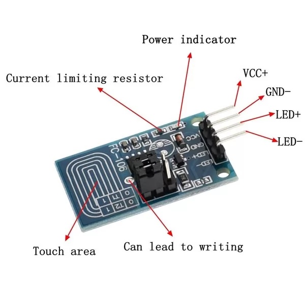 Capacitive Touch LED Dimmer PWM Control Switch Module