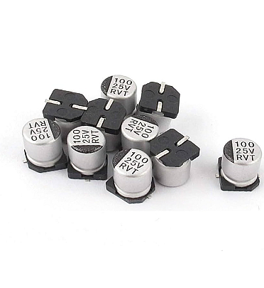 SMD Aluminum Electrolytic Capacitor (100UF-25V) 8×6mm