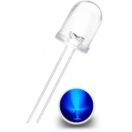 LED Blue Clear 10mm -2Pin