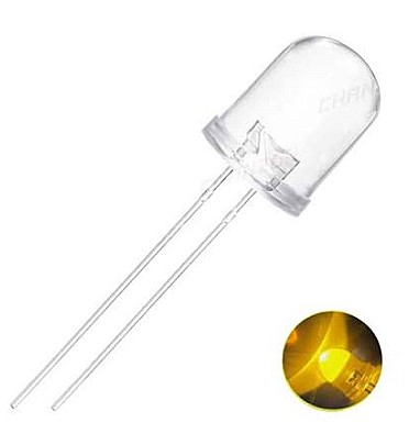 LED Yellow Clear 10mm -2Pin