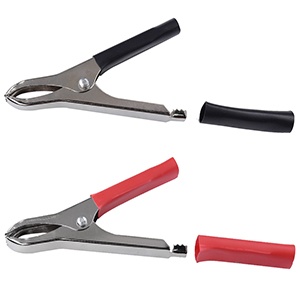 Battery Alligator Clamp Set with Insulated Handles 30A (2pcs Black + Red) For Battery