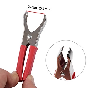 Battery Alligator Clamp Set with Insulated Handles 30A (2pcs Black + Red) For Battery