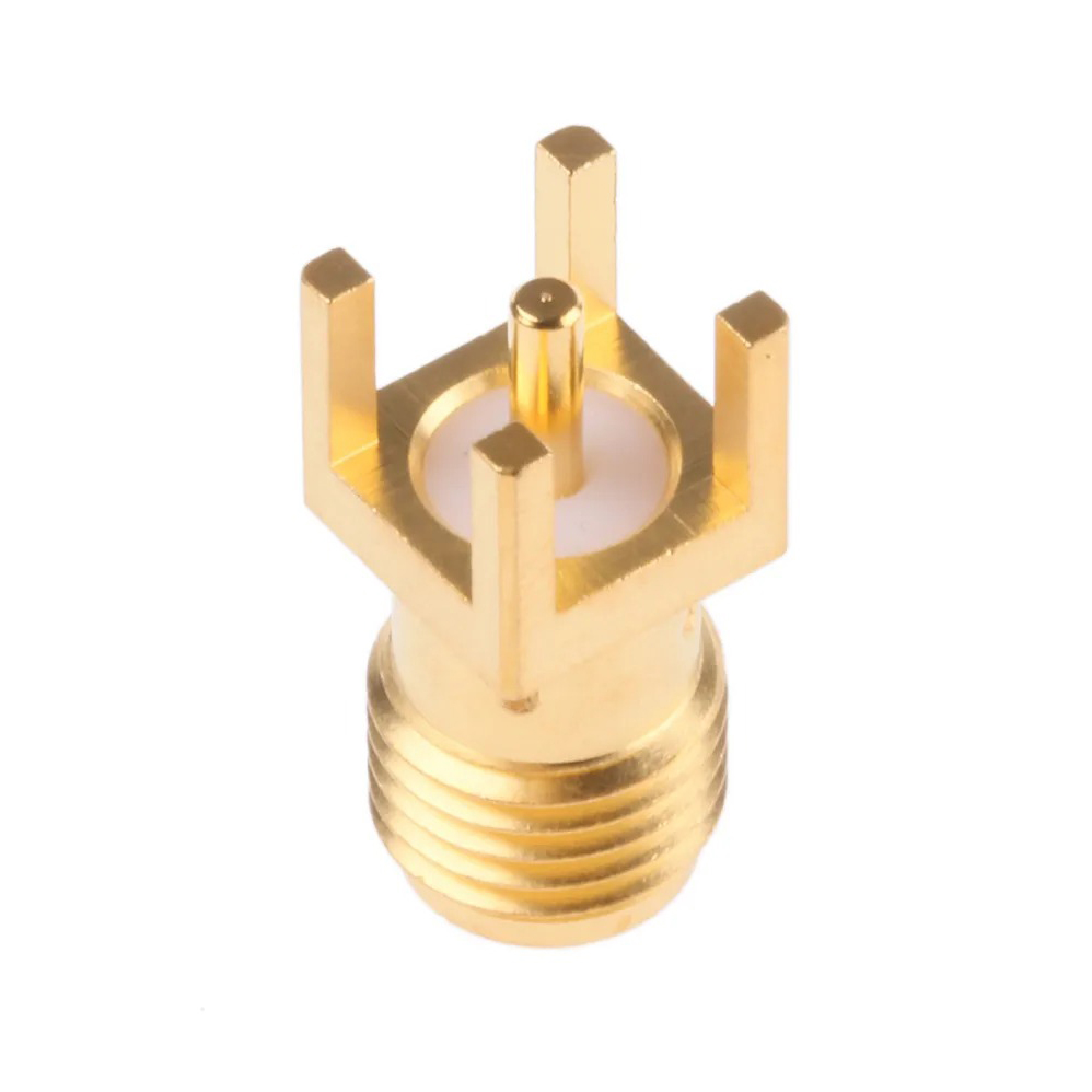 SMA FeMale Connector 1.6mm Jack Through-Hole for PCB Mount RF Connectors