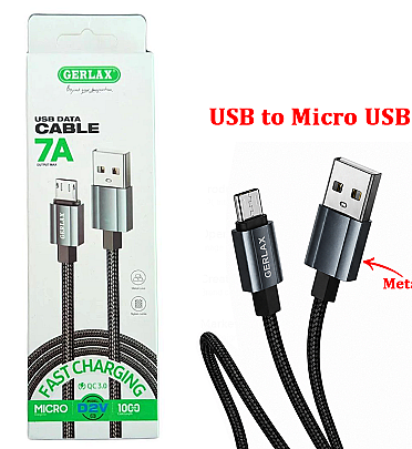 GERLAX Micro USB TO USB Data Cable 1Meter - D2V - 7A