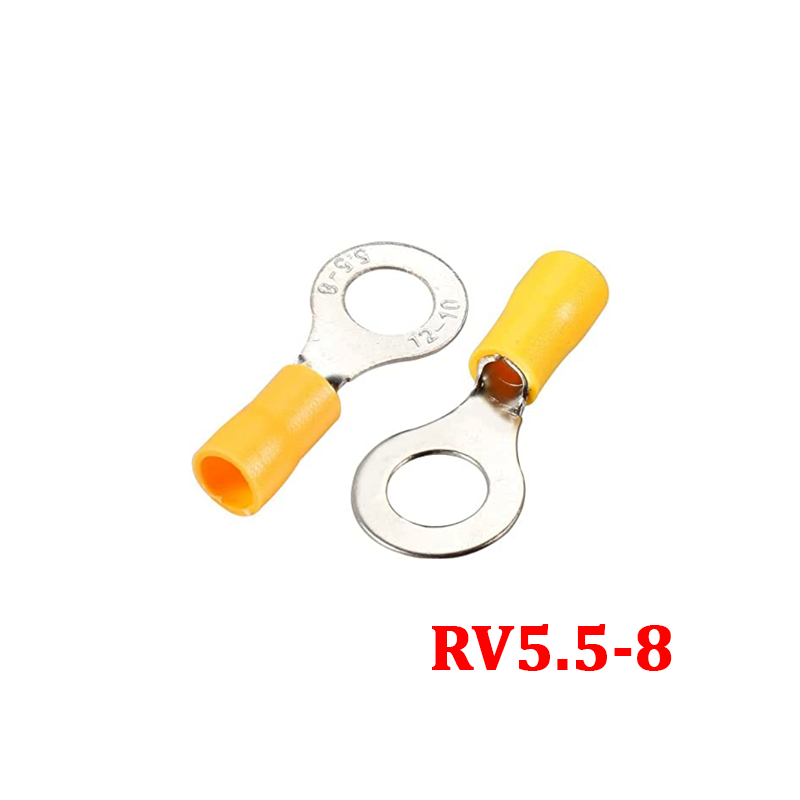 Ring Terminal Insulated (RV5.5-8) Yellow