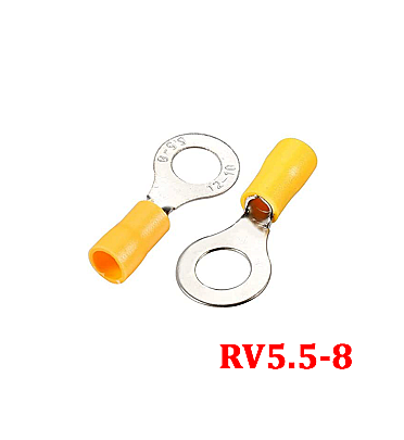 Ring Terminal Insulated (RV5.5-8) Yellow