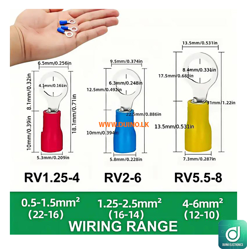 Ring Terminal Insulated (RV5.5-8) Yellow