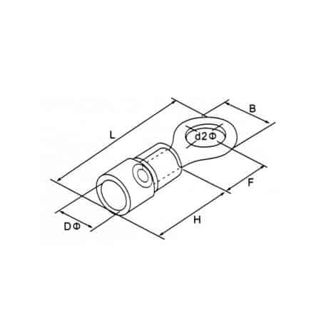 Ring Terminal Insulated (RV5.5-8) Yellow