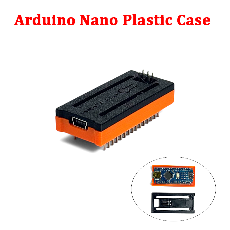 Arduino Nano Plastic Case (3D PLA+) Black and Orange