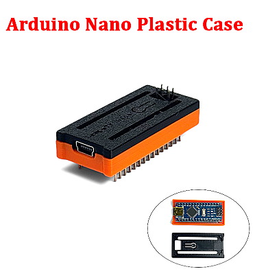 Arduino Nano Plastic Case (3D PLA+) Black and Orange