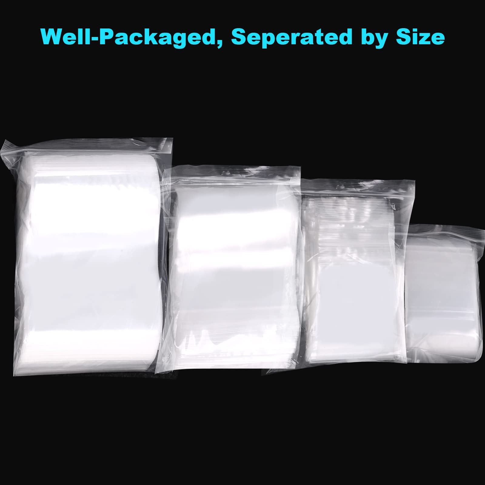 Zip lock Bags Reclosable Clear Poly Bag Size 15x10cm - 100Pcs