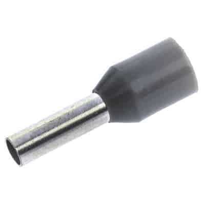 Ferrule Terminal Insulated (E2508) Cord End Wire Connector Gray