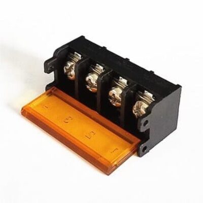 Barrier Terminal Block 4 Pin With Cover