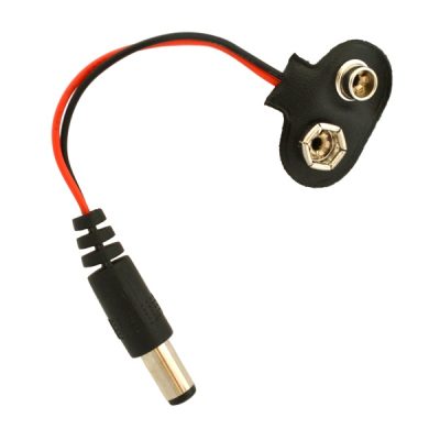 Battery Clip 9V Snap Connector with Power Plug