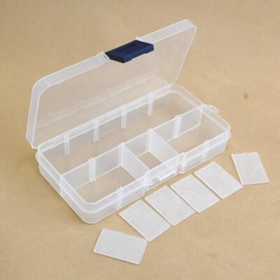 10Grid Slots Clear Plastic Box