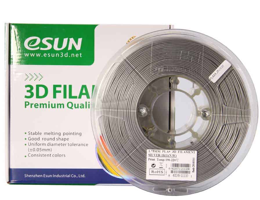 PLA+ Filament Esun1.75mm 1Kg Roll for 3D Printer (Gray)