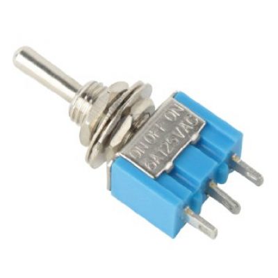 Mini Toggle Switch 3 Pins-SPDT-ON-ON (6A,125VAC)