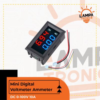 Mini Digital Voltmeter Ammeter DC 0-100V