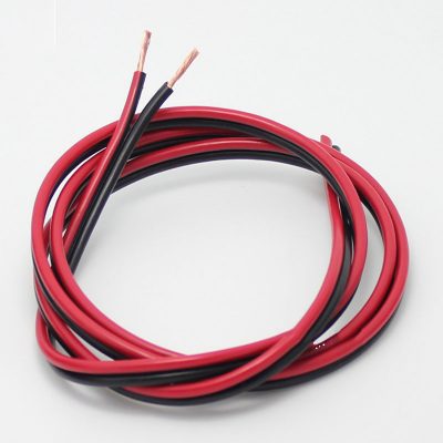 Electrical Power Cable Wire Black Red(0.5mm) 1 meter