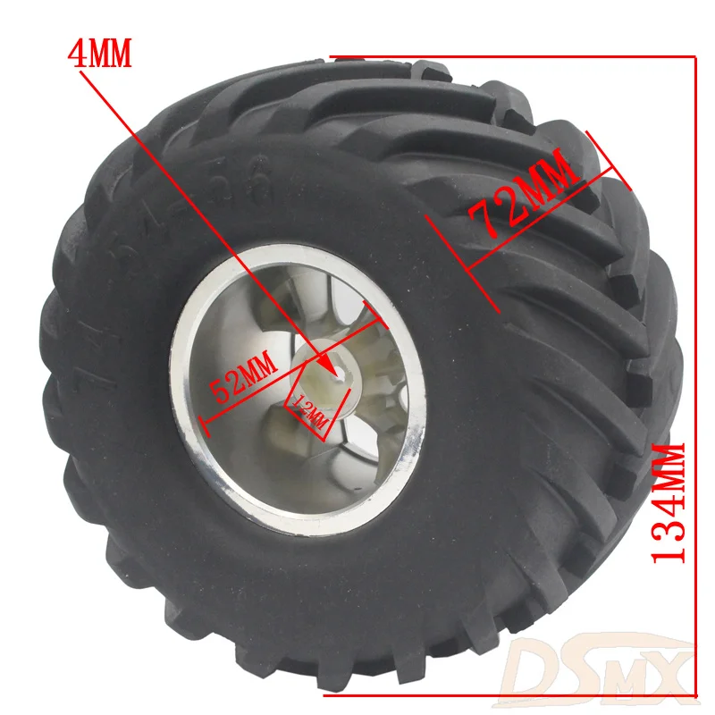 Monster Wheel Truck Rubber Tires Tyre 130mm - Image 4