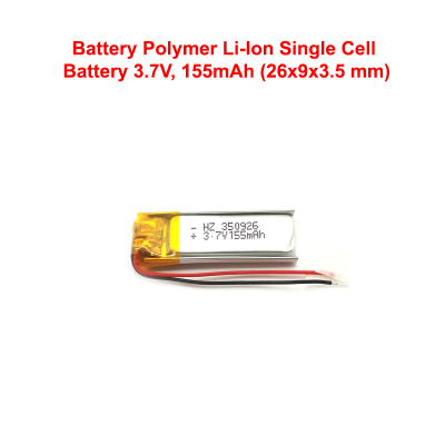 Battery Polymer Li-Ion Single Cell 3.7V,