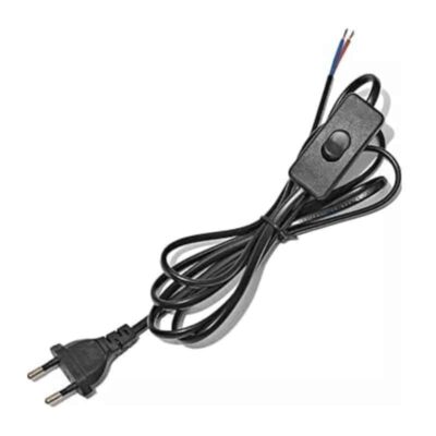 Universal AC Power Cable Plug Lamp Cord With Switch (1meter)