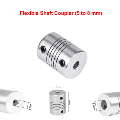 Flexible Shaft Coupler (5 to 8 mm) For Cnc And 3D Printer