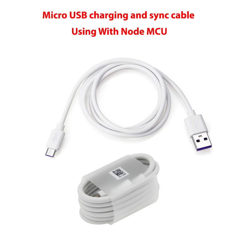 Micro USB charging and sync cable Using With Node MCU