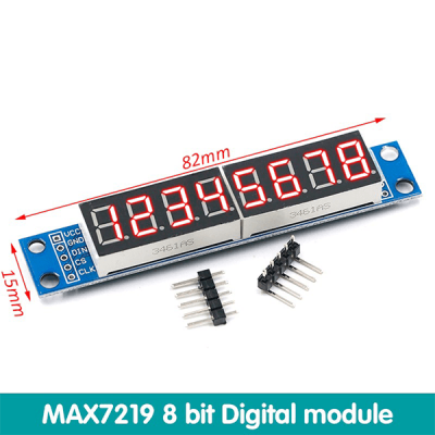 7-segment 8 Digit Display With MAX7219  Module For Arduino