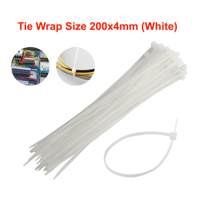Tie Wrap Size 200x4mm (White) 1Pcs