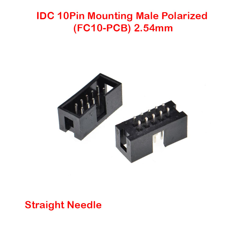 IDC 10Pin Mounting Male Polarized (FC10-PCB) 2.54mm