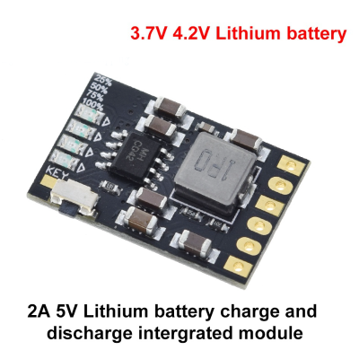 Lithium Charge & Discharge For 18650 Li-ion Battery 2A 5V With Battery Level Indicator (MH-CD42)