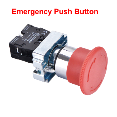 Emergency Push Button With Twist-to-Reset