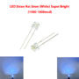 LED Straw Hat 5mm (White) Super Bright (1400-1600mcd)